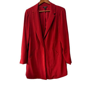 Torrid red  blazer size 1x polyester &‎ spandex EUC